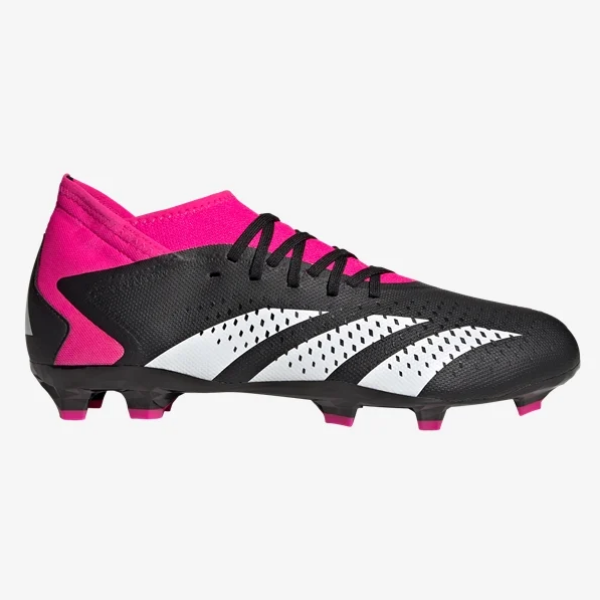 Adidas Predator Accuracy.3 FG - Black/White/Shock Pink Mens Footwear   - Third Coast Soccer
