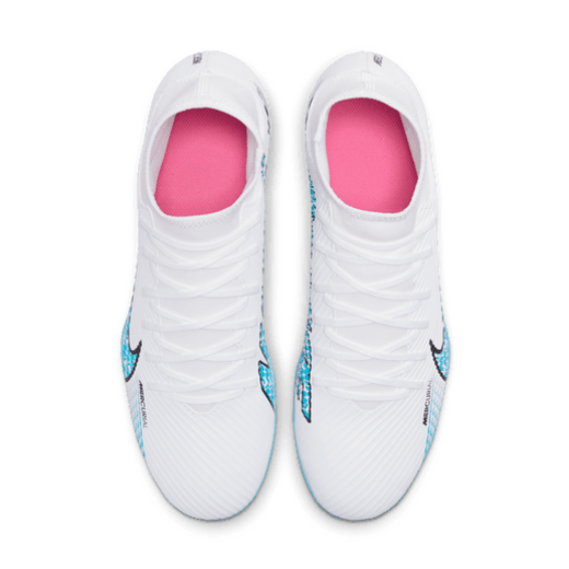 Nike Mercurial Superfly 9 Club FG - White/Baltic Blue/Pink Blast Men's Footwear White/Baltic Blue/Pink Blast Mens 8.5 - Third Coast Soccer