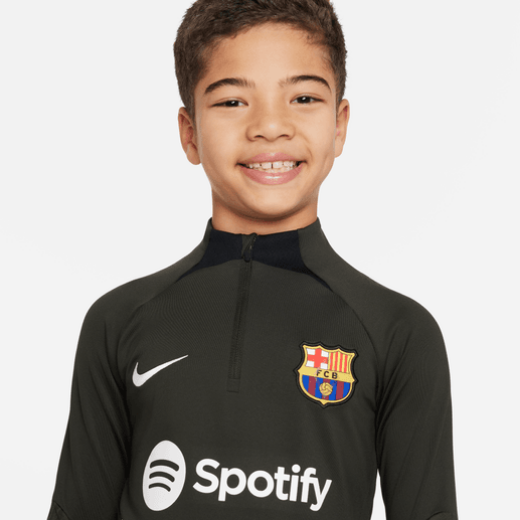 Nike Youth FC Barcelona Strike Drill Top - Sequoia Club Replica Sequoia/Black/White Youth Large - Third Coast Soccer