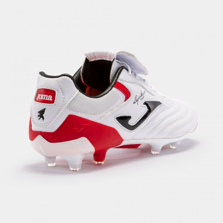 Joma Aguila Cup FG - White/Red Men's Firm Ground Mens 7.5 White/Red - Third Coast Soccer