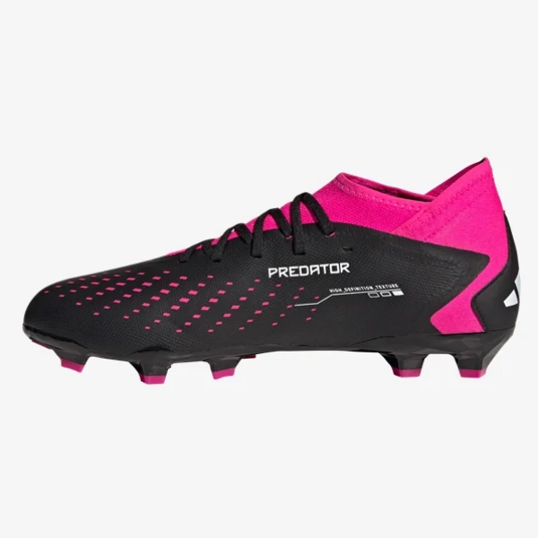 adidas Predator Accuracy.3 FG - Black/White/Shock Pink Men's Footwear Closeout   - Third Coast Soccer