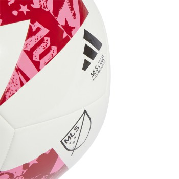 adidas MLS Club Ball - White/Red/Solar Pink Equipment Size 4 White/Red/Solar Pink - Third Coast Soccer