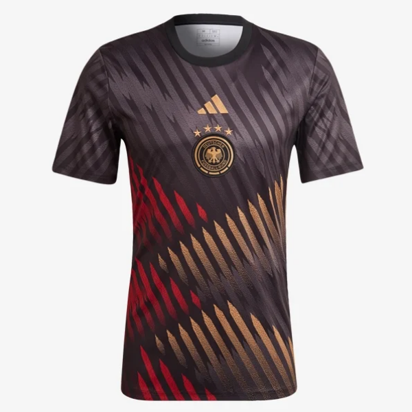 adidas Germany Prematch Jersey 2022 International Replica Closeout Mens Small Black/Grey/Victory Red - Third Coast Soccer