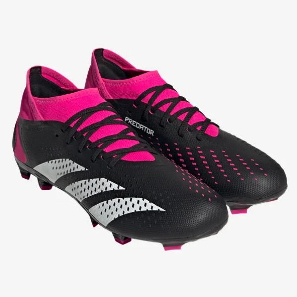 Adidas Predator Accuracy.3 FG - Black/White/Shock Pink Mens Footwear Mens 6.5 Black/White/Team Shock Pink - Third Coast Soccer