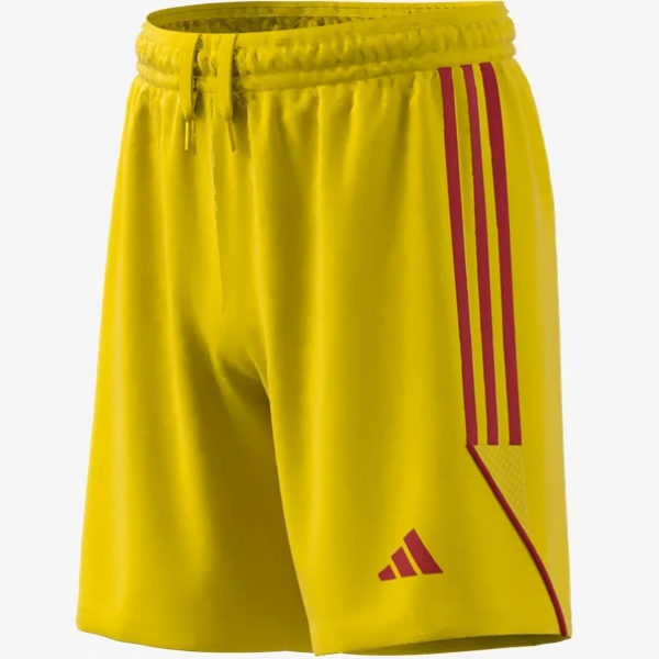 adidas Youth Tiro 23 GK Short - Yellow Shorts Youth Extra Small Team Yellow/Red - Third Coast Soccer