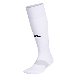 adidas Metro 6 Sock - White Socks White Small (1Y-4Y) - Third Coast Soccer