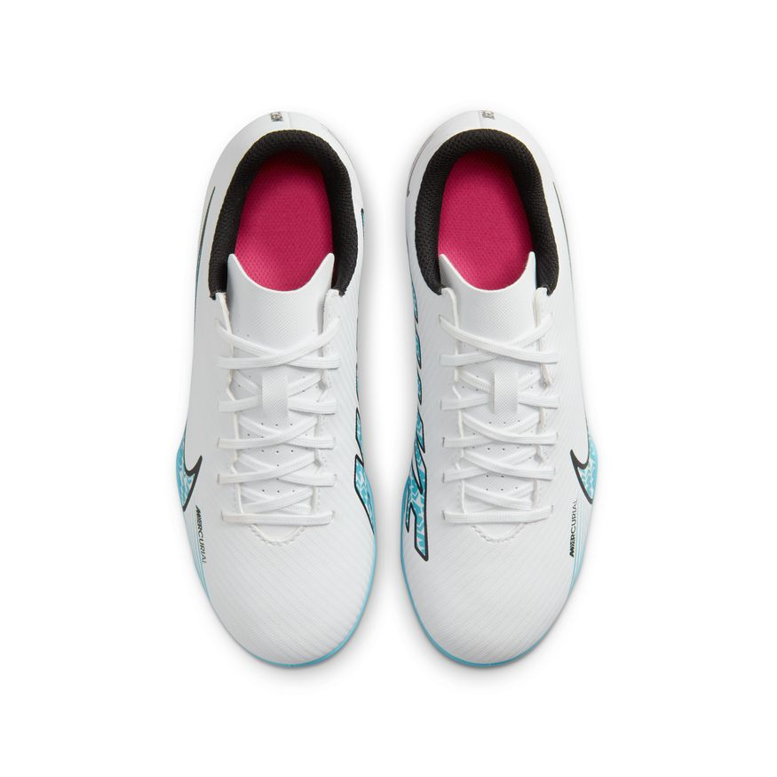 Nike Junior Mercurial Vapor 15 Club FG - White/Baltic Blue/Pink Blast Youth Footwear   - Third Coast Soccer