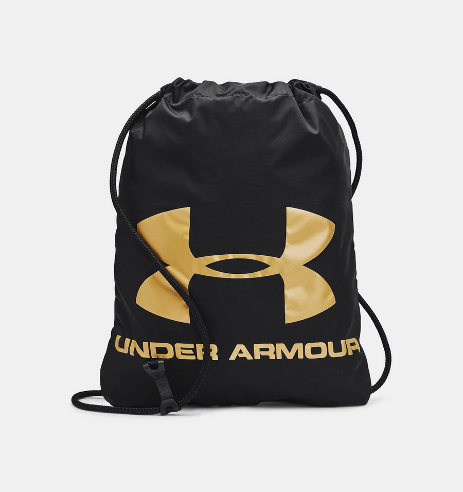 Under Armour Ozsee Sackpack - Black/Metallic Gold Bags   - Third Coast Soccer