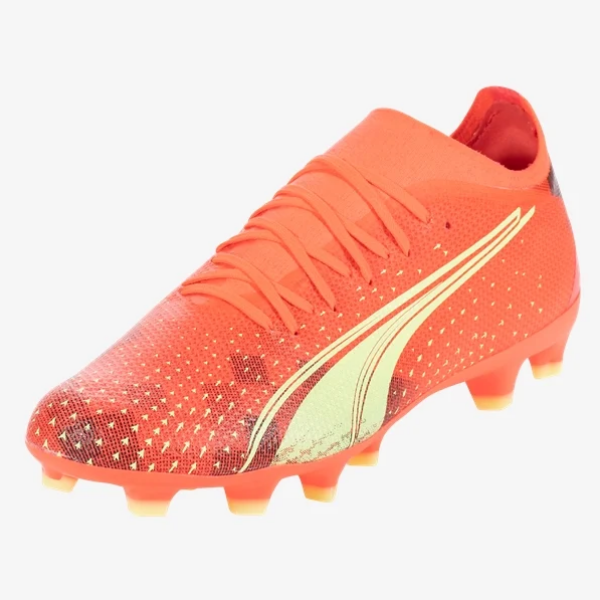 Puma Ultra Match FG - Fiery Coral/Fizzy Light/Puma Black Mens Firm Ground Mens 7 Orange - Third Coast Soccer