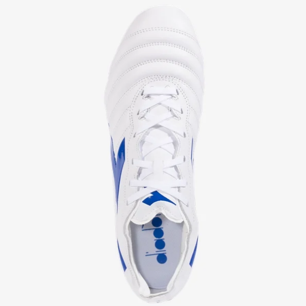 Diadora Brasil Elite LT LP - Optic White/Blue Men's Footwear   - Third Coast Soccer
