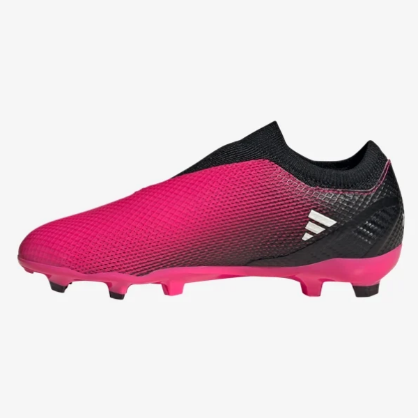 adidas Junior X Speedportal.3 Laceless FG - Shock Pink/White/Black Youth Footwear Closeout   - Third Coast Soccer