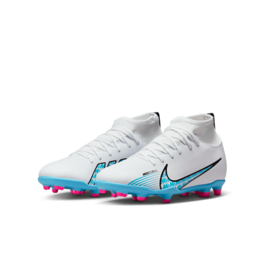 Nike サッカーシューズ FG ホワイト/ピンク/ブルー Nike Junior Mercurial Superfly 9 Club FG - White/Baltic Blue/Pink