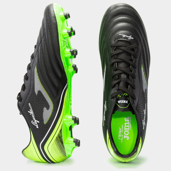 Joma Aguila 2231 FG - Black/Fluor Green Men's Footwear Closeout   - Third Coast Soccer