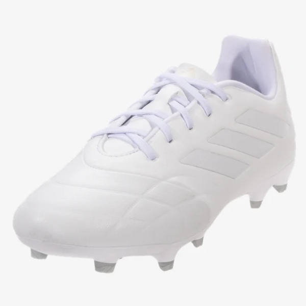 adidas Copa Pure.3 FG - White/Metallic Silver Mens Footwear Feather White/Zero Metallic Silver Mens 6.5 - Third Coast Soccer