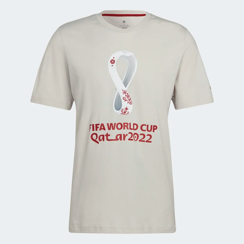 adidas FIFA World Cup 2022 Graphic Tee - Talc T-Shirts Talc Mens Small - Third Coast Soccer