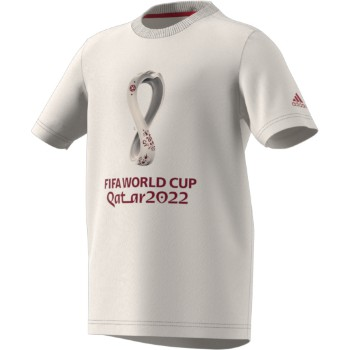 adidas Youth World Cup 2022 Emblem Tee - Talc T-Shirts Talc Youth Small - Third Coast Soccer