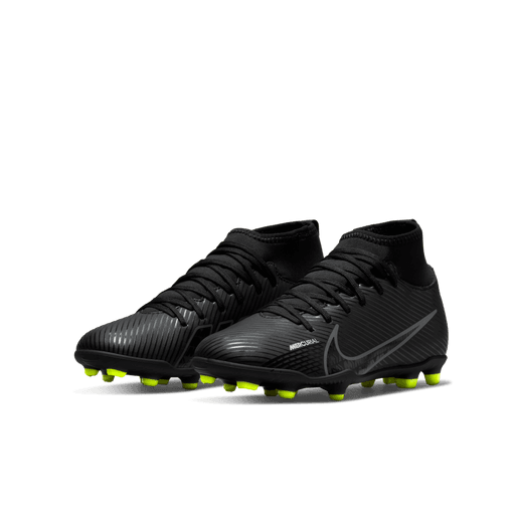 Nike Junior Mercurial Superfly 9 Club FG - Black/Dark Smoke Grey/Volt Youth Footwear Youth 1 Black/Dark Smoke Grey/White - Third Coast Soccer