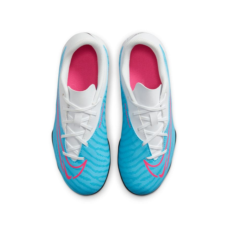 Nike Junior Phantom GX Club FG Baltic Blue Pink Blast White Third Coast Soccer