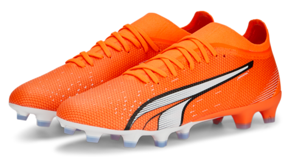 Puma Ultra Match FG - Ultra Orange/White/Blue Glimmer Men's Footwear Closeout   - Third Coast Soccer