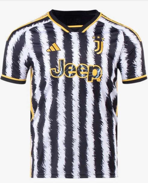 adidas Juventus Home Jersey 23/24 Club Replica Black/White Mens Small - Third Coast Soccer