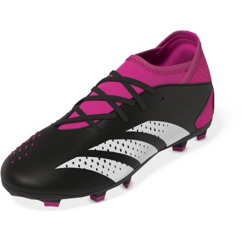 Adidas Jr Predator Accuracy.3 FG - Black/White/Shock Pink Youth Footwear Closeout Youth 1 Black/White/Team Shock Pink - Third Coast Soccer