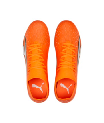 Puma Ultra Match FG - Ultra Orange/White/Blue Glimmer Mens Footwear Mens 8.5 Ultra Orange/White/Blue - Third Coast Soccer