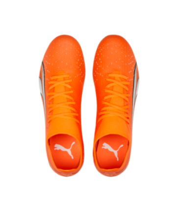 Puma Ultra Match FG - Ultra Orange/White/Blue Glimmer Men's Footwear Closeout   - Third Coast Soccer