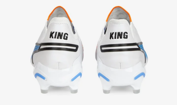 Puma King Ultimate FG/AG - White/Black/Blue Glimmer Men's Footwear Closeout   - Third Coast Soccer
