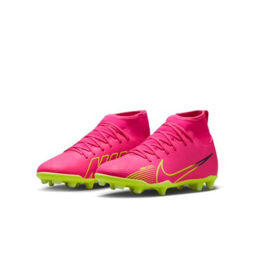 Nike Junior Mercurial Superfly 9 Club - Pink Blast/Volt/Gridiron Youth Footwear Pink Blast/Volt/Gridiron Youth 1 - Third Coast Soccer