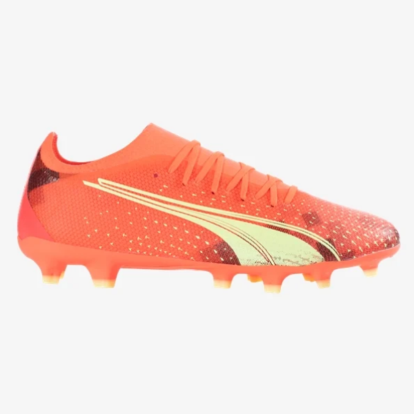 Puma Ultra Match FG - Fiery Coral/Fizzy Light/Puma Black Mens Firm Ground Mens 8.5 Orange - Third Coast Soccer