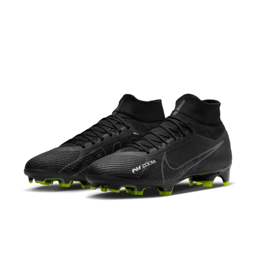 Nike Zoom Mercurial Superfly 9 Pro FG - Black/Smoke Grey/Summit White/Volt Men's Footwear MENS 6.5 BLACK/SMOKE GREY/SUMMIT WHITE - Third Coast Soccer