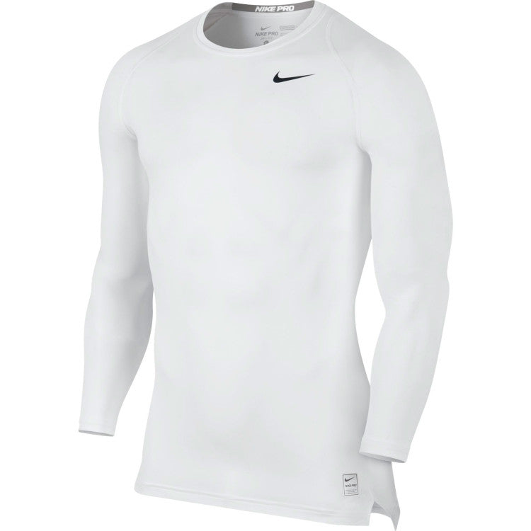 Nike Pro Cool Compression Long Sleeve Top Training Wear White/Cool Grey Mens Small - Third Coast Soccer