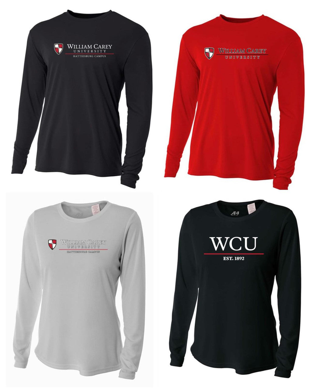 WCU Hattiesburg Campus Men's Long-Sleeve Performance Shirt WCU H   - Third Coast Soccer