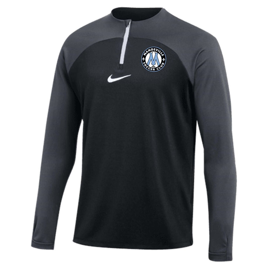 Nike MSC Youth Academy Pro Drill Top Mandeville Soccer Club 22-24 YOUTH SMALL BLACK/ANTHRACITE - Third Coast Soccer