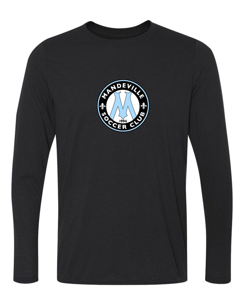 MSC Shield Long-Sleeve T-Shirt - Black, Grey Or Light Blue MSC Spiritwear Black Youth Small - Third Coast Soccer