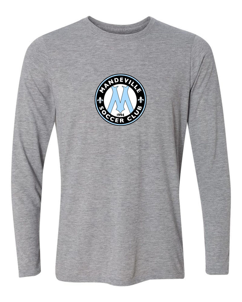 MSC Shield Long-Sleeve T-Shirt - Black, Grey Or Light Blue MSC Spiritwear Sport Grey Youth Small - Third Coast Soccer