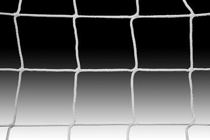 KWIKGOAL Soccer Net - 8H x 24W x 3D x 8 1/2B, 120mm mesh, Solid Braid Knotless Goal Equipment White  - Third Coast Soccer