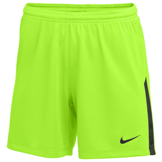 Nike Women's League Knit II Short Shorts Volt/Black Womens XSmall - Third Coast Soccer