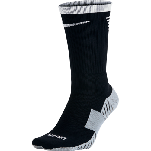 Nike Dry Squad Crew Sock Socks Black/White/White XSmall - Third Coast Soccer