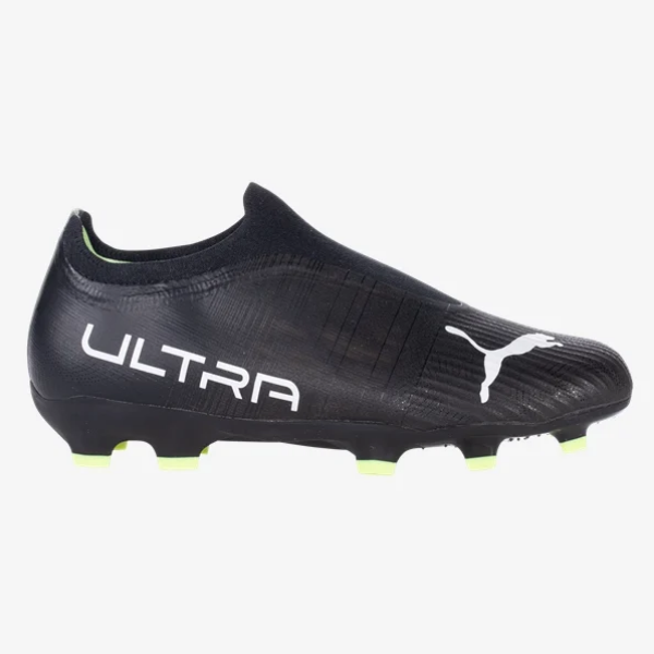 Puma Ultra 3.4 FG Jr - Black/White/Fizzy Light Youth Footwear Closeout Youth 2 Black/White/Fizzy Light - Third Coast Soccer