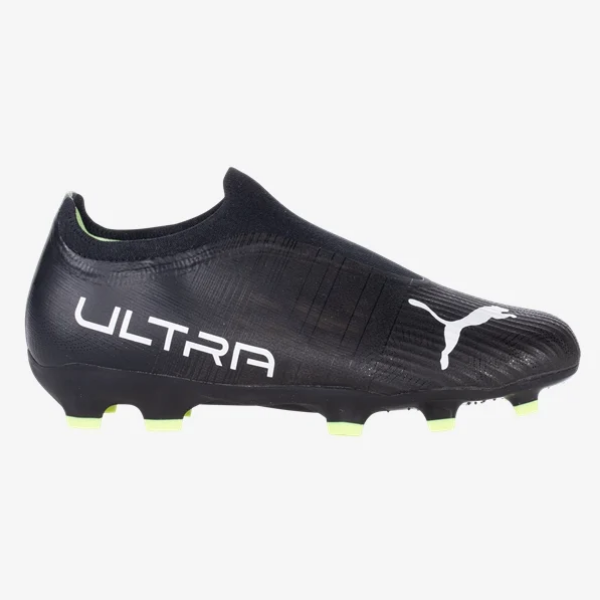 Puma Ultra 3.4 FG Jr - Black/White/Fizzy Light Youth Firm Ground Youth 2 Black/White/Fizzy Light - Third Coast Soccer