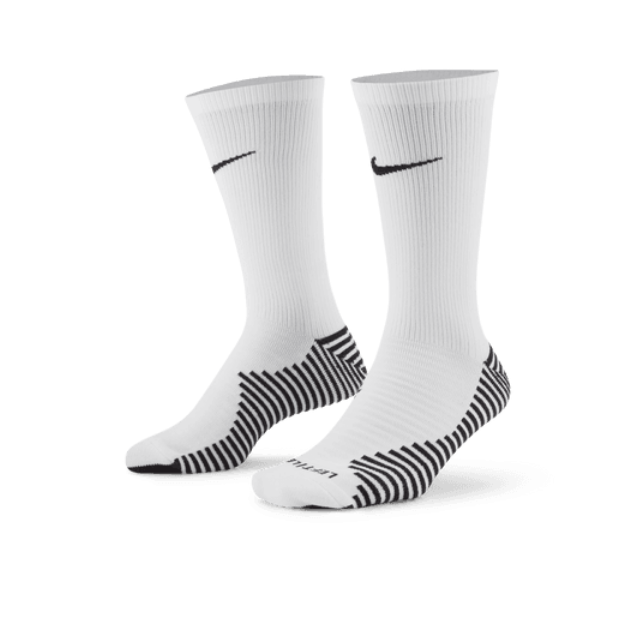 Nike Squad Crew Sock - White  SMALL (1Y-4Y) WHITE/BLACK - Third Coast Soccer