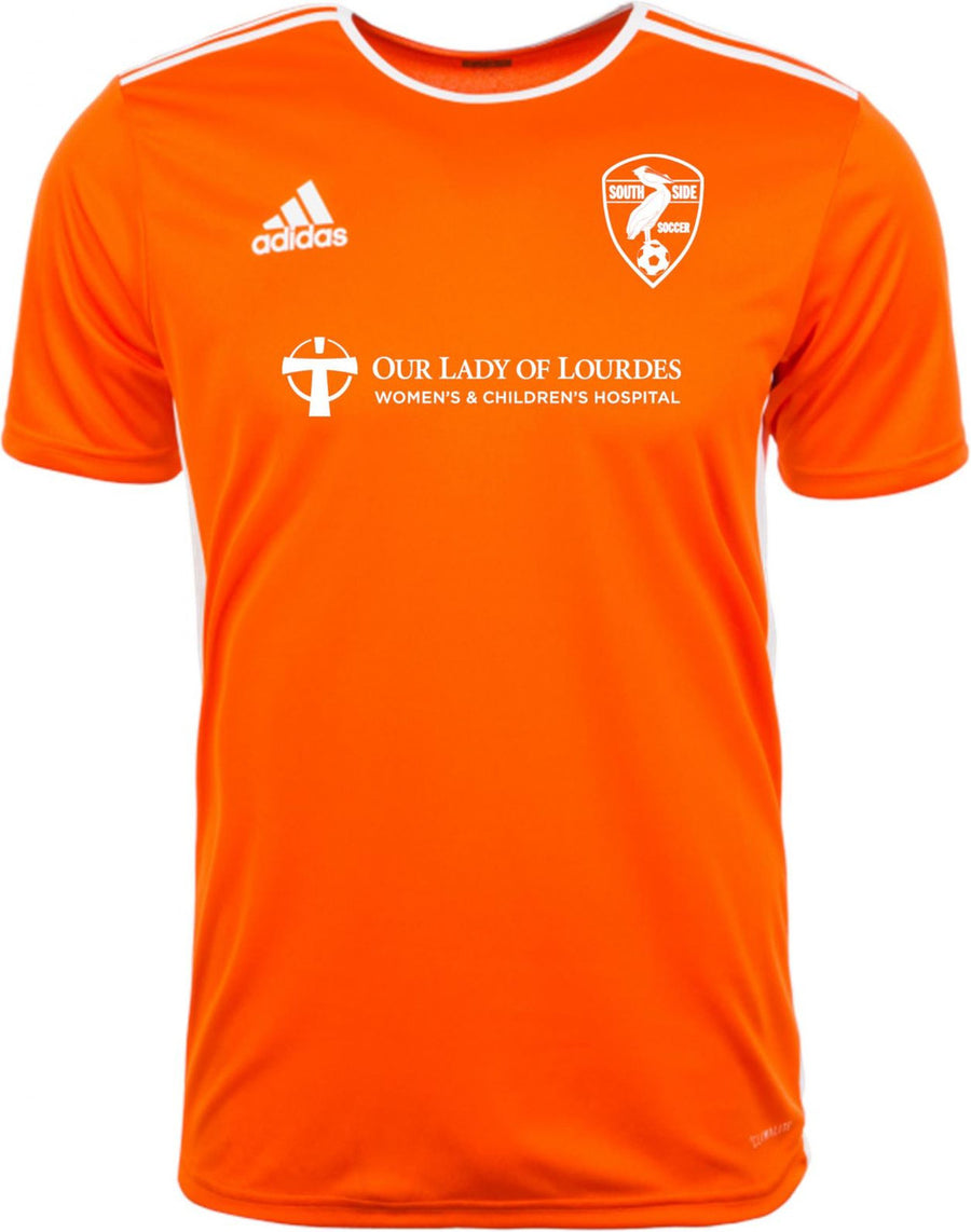 adidas SYS Mens Entrada 18 Jersey - Orange Southside Youth Soccer Orange/White Mens Small - Third Coast Soccer