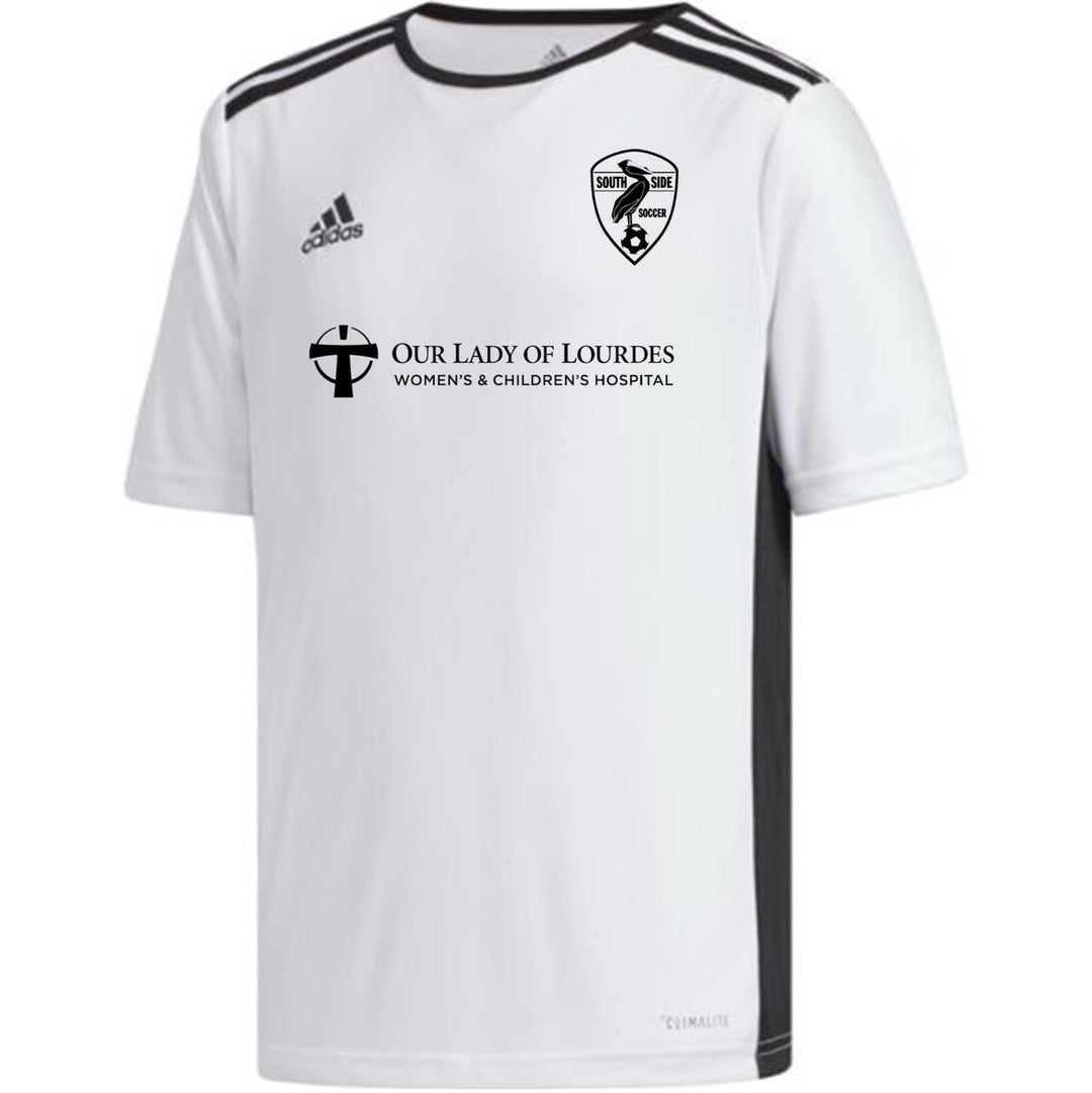 Adidas SYS Youth Entrada 18 Jersey - White Southside Youth Soccer Youth Extra X-Small White/Black - Third Coast Soccer