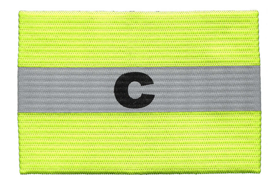 Kwik Goal Reflective Captain Armband Player Accessories Hi Vis Yellow Adult - Third Coast Soccer