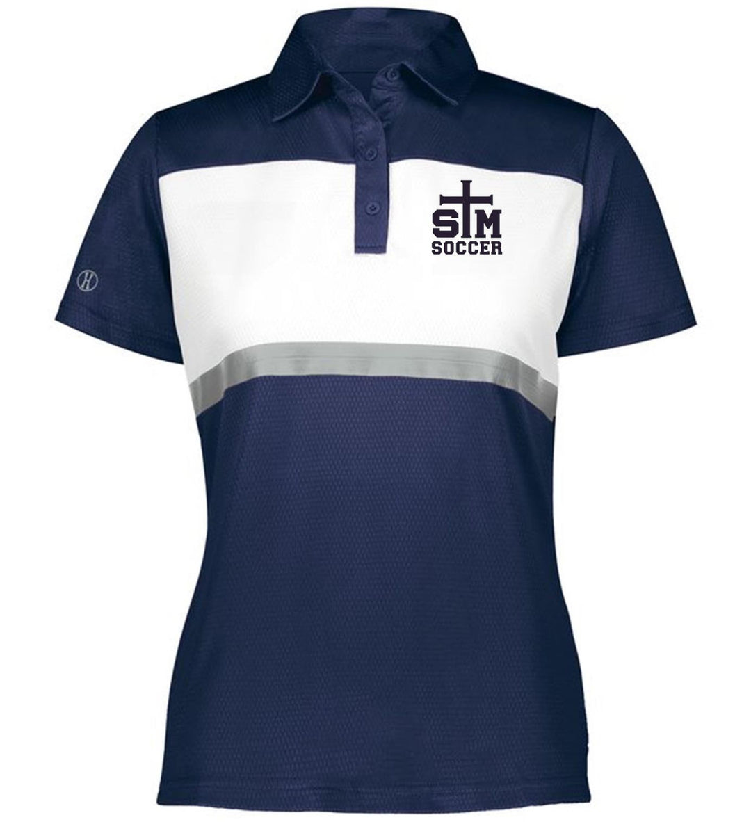 Holloway STM Women's Prism Bold Polo STMB 23 Navy/White Womens X-Small - Third Coast Soccer