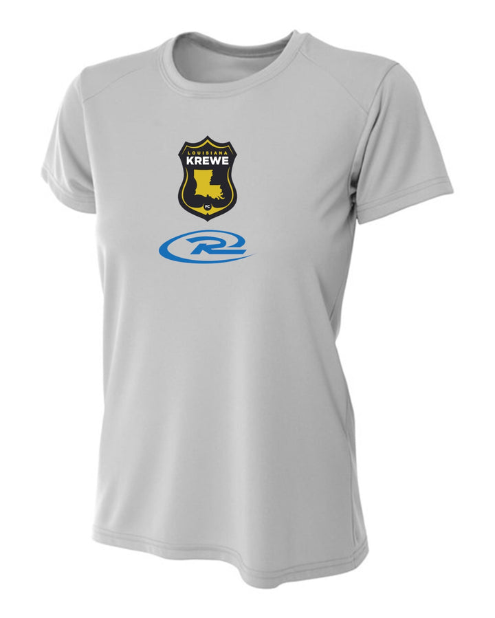 A4 LA Krewe-Rush Short-Sleeve Shirt FC - Black, Silver Or White LA Krewe Rush Spiritwear Silver Womens Small - Third Coast Soccer